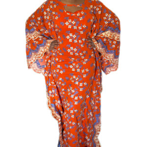 Robe brodé, Voile Suisse, taille L, Très bon état, turban