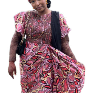 Robe Wax + dentelle, taille S, Très bon état, foulard