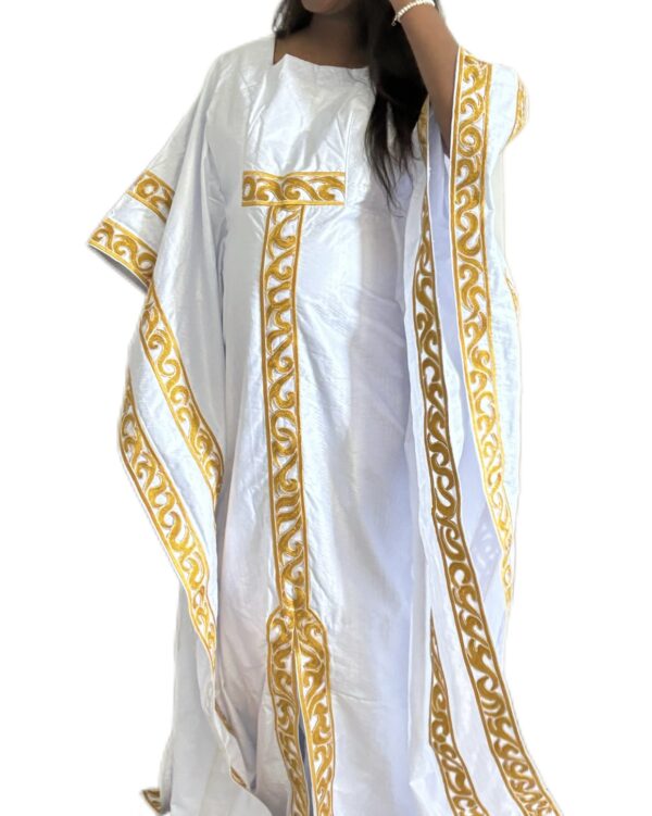 Robe Bazin, Blanc, taille L, Très bon état