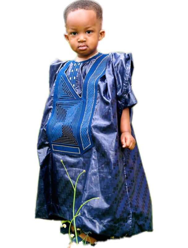 Grand boubou 3 pièces bleu, taille 1 an, Très bon état