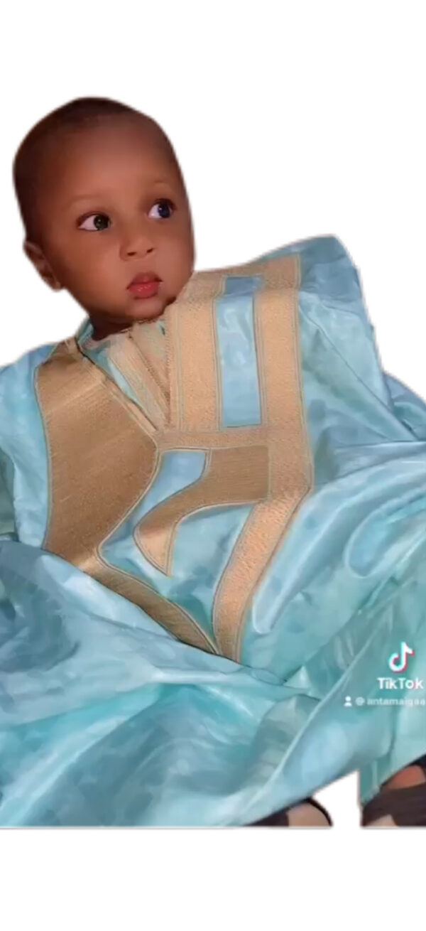 Grand boubou, Bazin, 3 pièces, taille 1 an, Très bon état