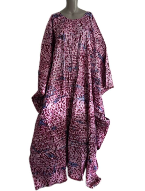 Grand boubou, Bazin teinté, 5 mètres, Très bon état, foulard – Image 2