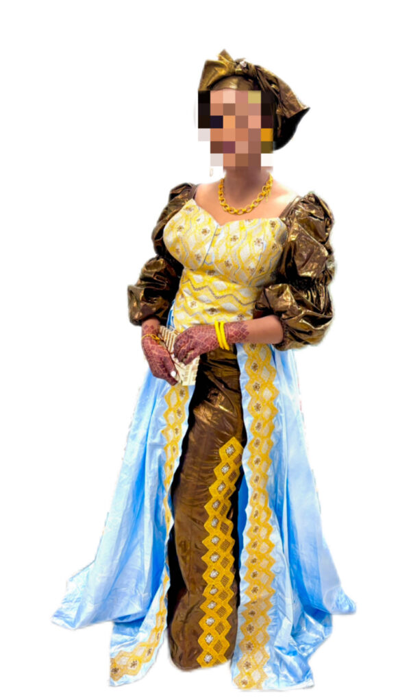 Jupe complet Bazin, taille M/L, Très bon état, foulard