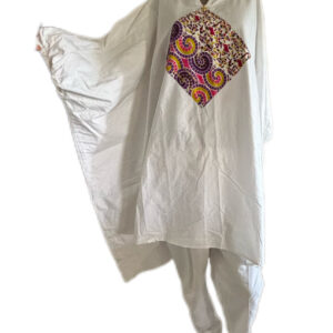 Ensemble deux pièces Femme, tissu blanc, taille XL/XXL, Très bon état