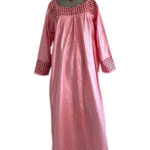 Robe bazin Getzner Rose, taille XXL, Très bon état, foulard