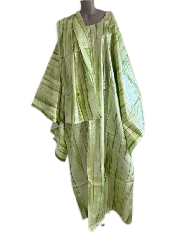 Grand boubou, Bazin, 5 mètre, Très bon état, foulard