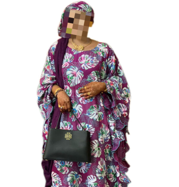 Robe brodé, Voile, Taille L/XL, Très bon état, foulard