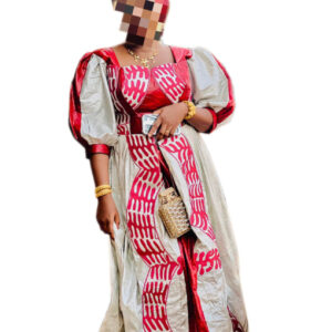 Robe bazin Getzner, taille M/L, Très bon état, foulard