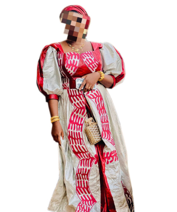 Robe bazin Getzner, taille M/L, Très bon état, foulard