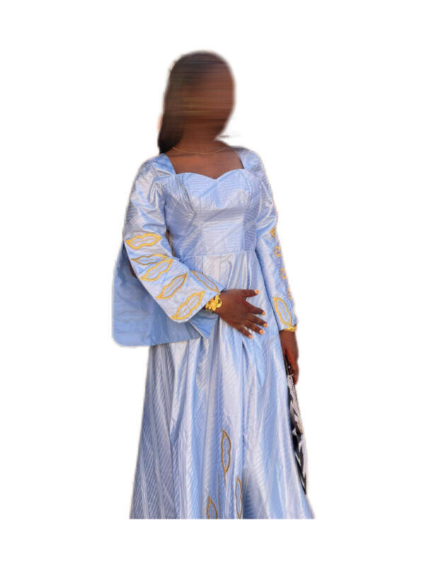 Robe bazin Bleu, taille S, Très bon état