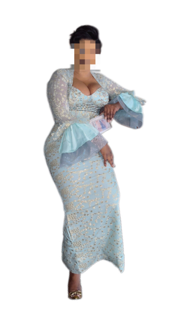 Robe Brocard Bleu, Taille XL, Très bon état