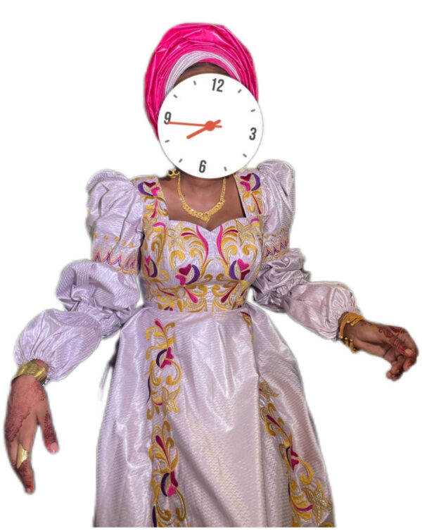 Robe bazin Getzner, taille S, Très bon état, foulard