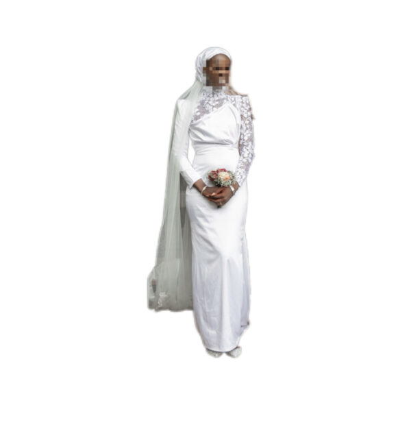 Robe de mariée, taille S, Quasi-neuf, foulard/voile