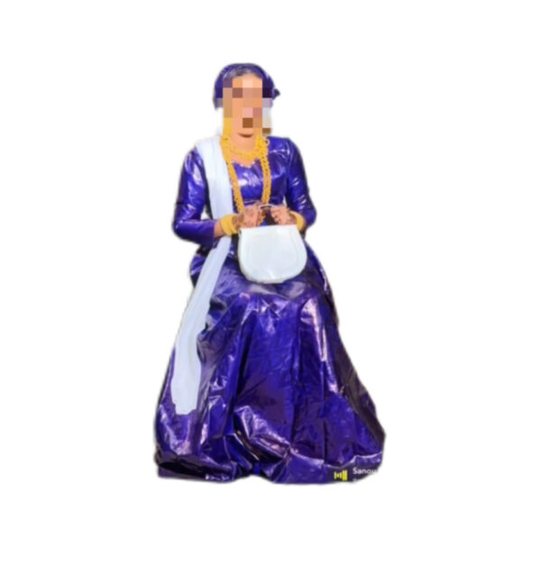 Robe bazin, Taille S, Quasi-neuf, Foulard