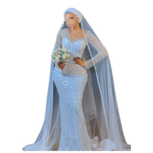 Robe de mariée, taille M/L, Très bon état, voile et foulard