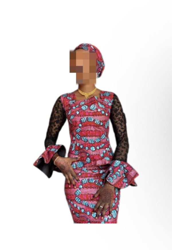 Jupe complet Wax, taille S, Très bon état, foulard
