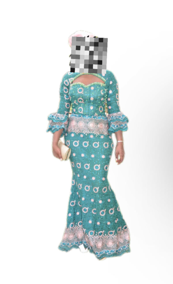 Robe brodé Voile, taille M, Bon état, Foulard