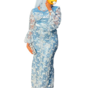 Robe brodé/tissu, taille L, Très bon état
