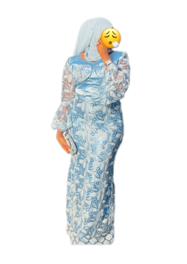 Robe brodé/tissu, taille L, Très bon état