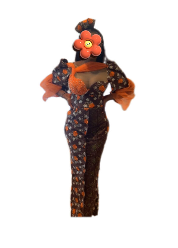 Robe brodé, Taille M, Très bon état, foulard/turban