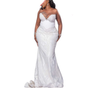 Robe de mariée Tissu/Tulle, Taille XL