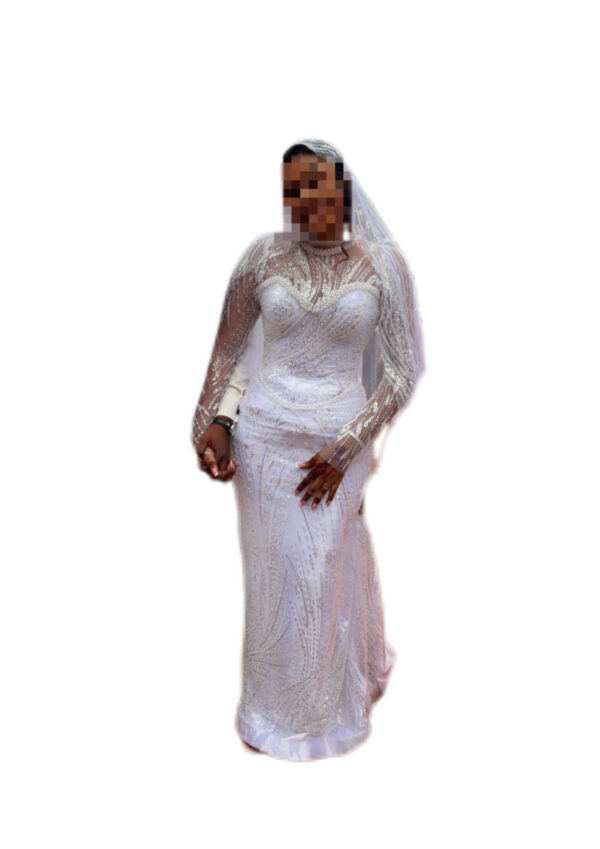 Robe de mariée Blanche, taille M, Très bon état