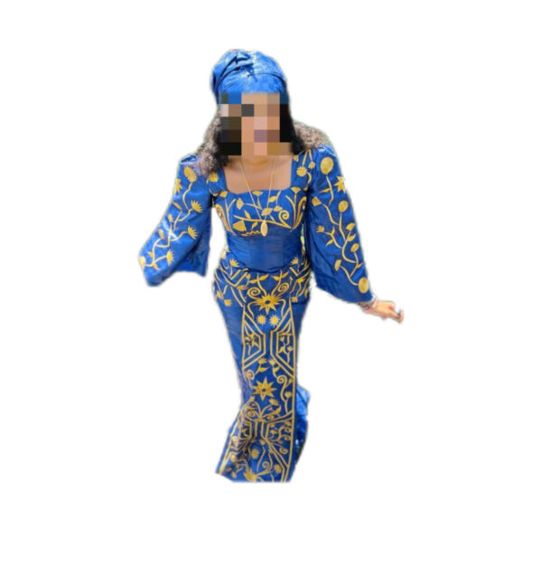 Robe bazin Getzner, taille S, Quasi-neuf, foulard
