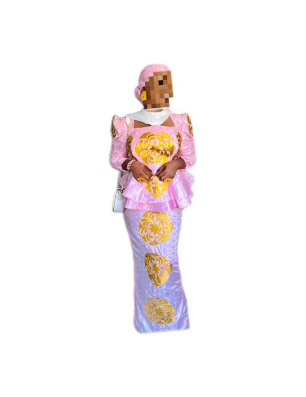 Jupe complet Bazin Getzner, taille M, Quasi-neuf, Foulard