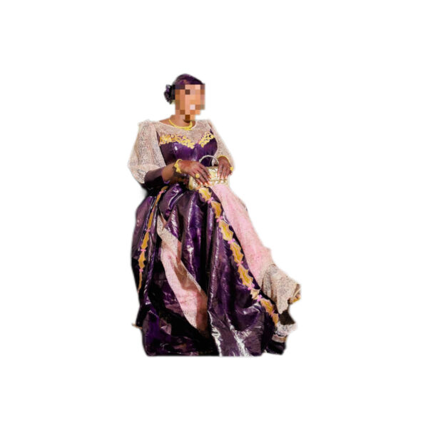 Robe Bazin Gala, Taille L, Quasi-neuf, foulard
