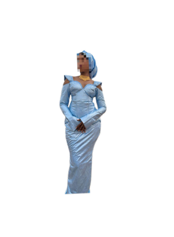 Jupe complet Bazin Getzner, taille M, Quasi-neuf, foulard