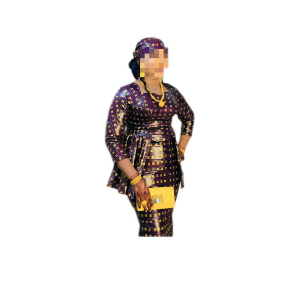Jupe Complet Bazin Gala, Taille M, Quasi-neuf, foulard