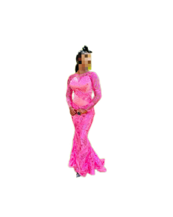 Robe brodé rose, taille S, Quasi-neuf