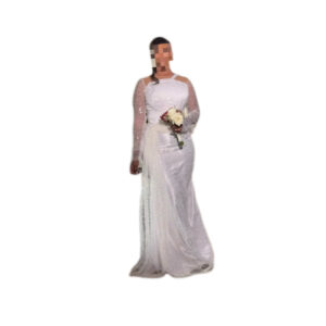 Robe de mariée, Taille L, Quasi-neuf, Voile