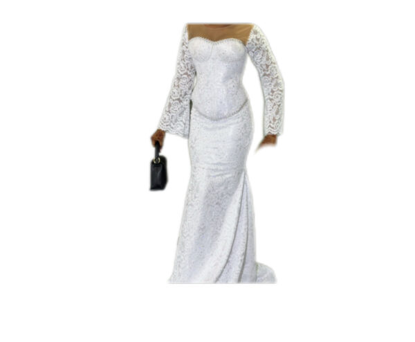 Robe de mariée Brodé Dentelle, taille M, Quasi-neuf