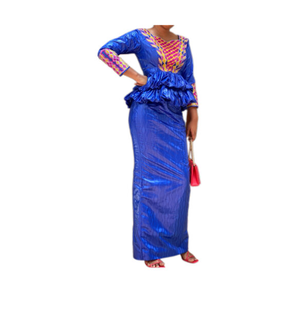 Jupe complet bazin Getzner, taille S/M, Quasi-neuf, foulard