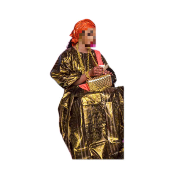Grand Boubou 6 mètres, quasi-neuf, foulard