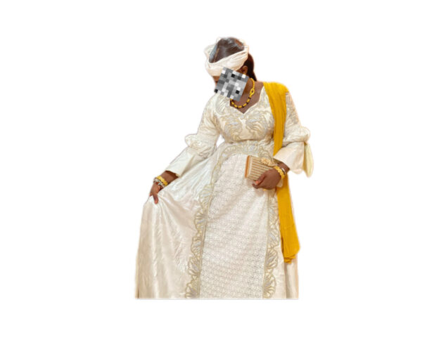 Robe bazin Teinture, Taille XL, Quasi-neuf, foulard