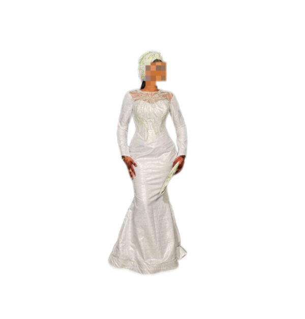 Robe bazin Taille S, Quasi-neuf, foulard
