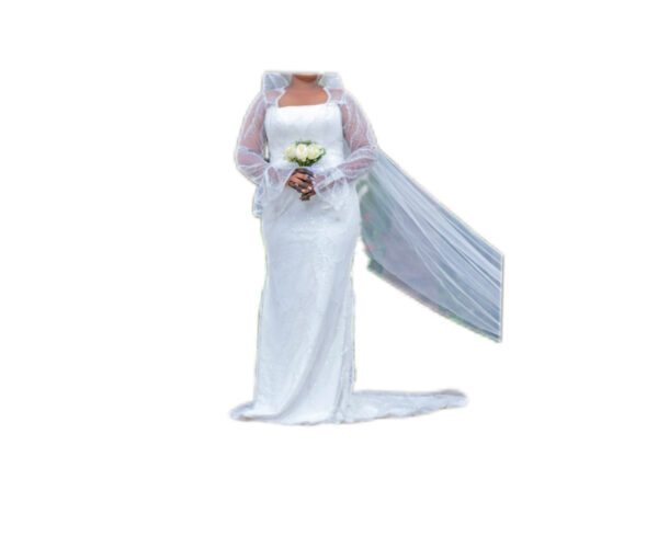 Robe de mariée, Taille XL, Quasi-neuf, voile