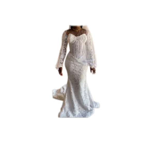 Robe de mariée, taille M, Quasi-neuf, voile