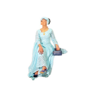 Robe brodé SKG, Taille S, quasi-neuf, foulard