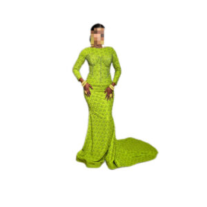 Robe brodé vert, Taille S, Quasi-neuf