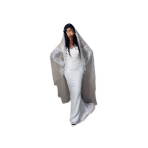 Robe de mariée, taille S, Quasi-neuf, foulard