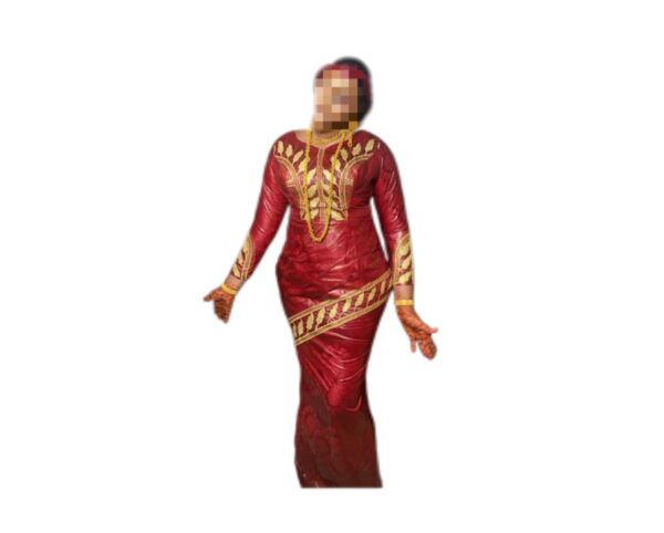 Robe bazin Getzner, taille L, Quasi-neuf, foulard