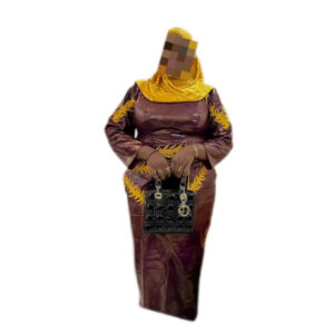 Jupe complet bazin Getzner, taille XL, Quasi-neuf, foulard