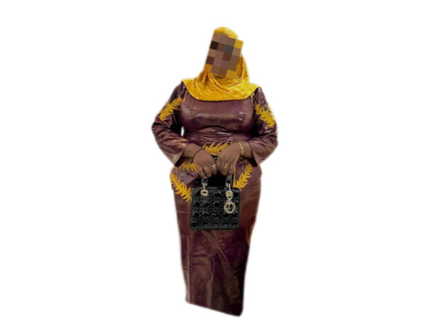 Jupe complet bazin Getzner, taille XL, Quasi-neuf, foulard