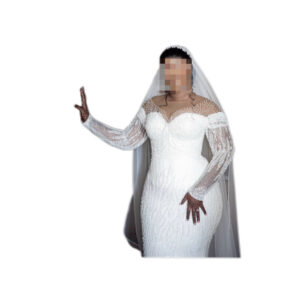 Robe de mariée Sabiq Concept, taille XXL, Quasi-neuf, voile