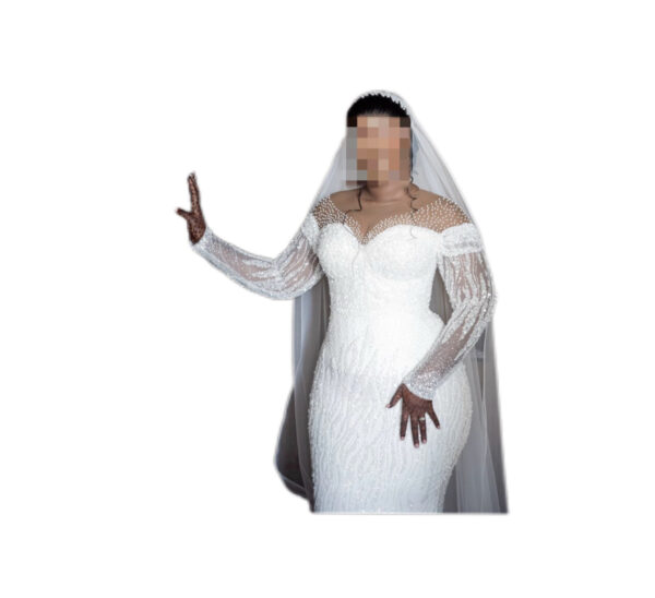 Robe de mariée Sabiq Concept, taille XXL, Quasi-neuf, voile
