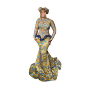 Jupe complet brodé Diop Couture, taille M, Quasi-neuf, foulard