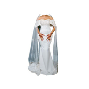 Alternative view of Robe de mariée, Taille M, Quasi-neuf, voile